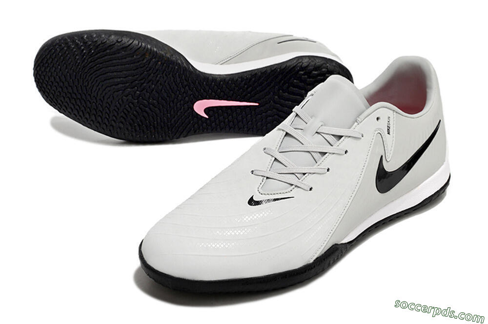 Nike Phantom GX 2 Acad LV8 IC Low-Tops Football Shoes - Grey/Black/White 3