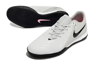 Nike Phantom GX 2 Acad LV8 IC Low-Tops Football Shoes - Grey/Black/White
