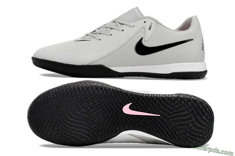 Nike Phantom GX 2 Acad LV8 IC Low-Tops Football Shoes - Grey/Black/White 0