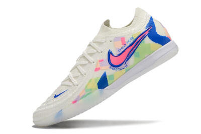 Nike Phantom GX 2 Elite IC Low-Tops Football Shoes - Beige/Blue/Yellow/Pink