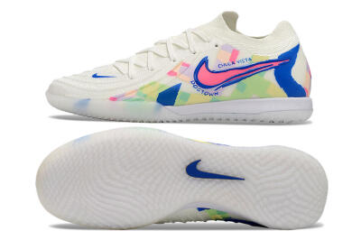Nike Phantom GX 2 Elite IC Low-Tops Football Shoes - Beige/Blue/Yellow/Pink