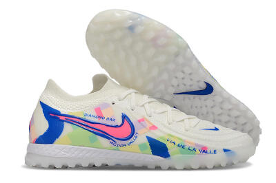 Nike Phantom GX 2 Elite TF Low-Tops Football Shoes - Beige/Blue/Yellow/Pink