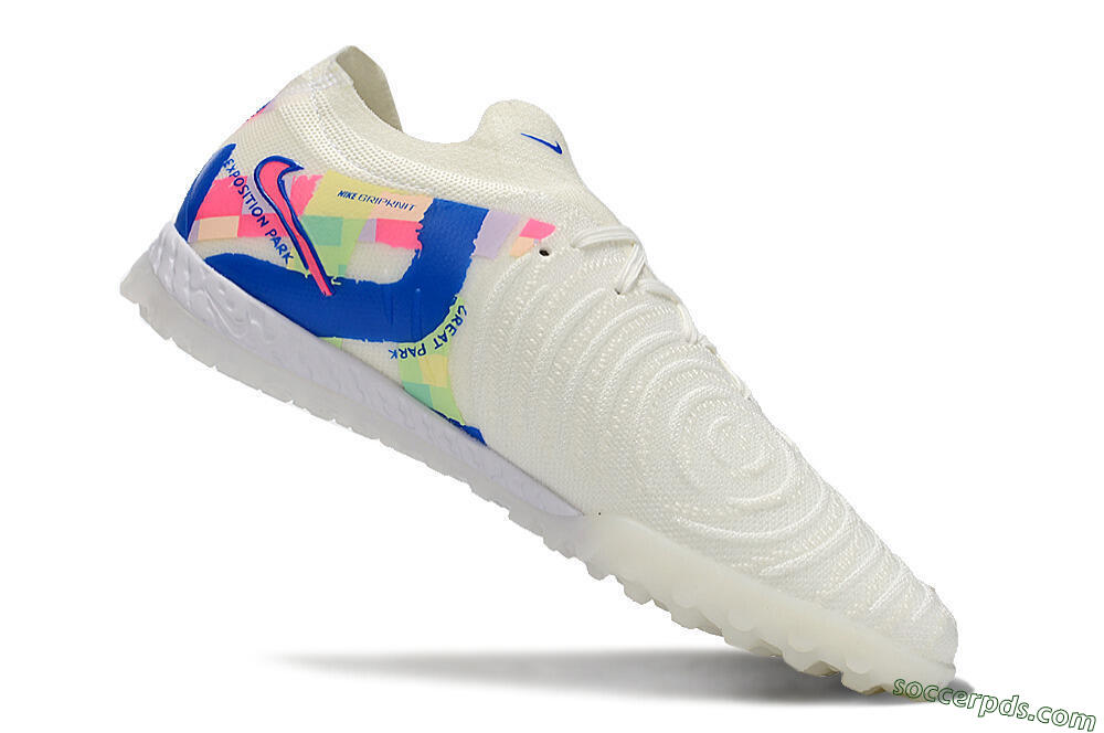 Nike Phantom GX 2 Elite TF Low-Tops Football Shoes - Beige/Blue/Yellow/Pink 4