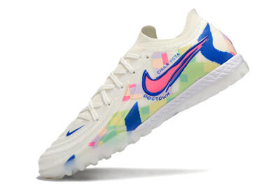 Nike Phantom GX 2 Elite TF Low-Tops Football Shoes - Beige/Blue/Yellow/Pink