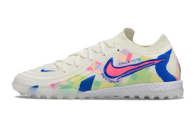 Nike Phantom GX 2 Elite TF Low-Tops Football Shoes - Beige/Blue/Yellow/Pink