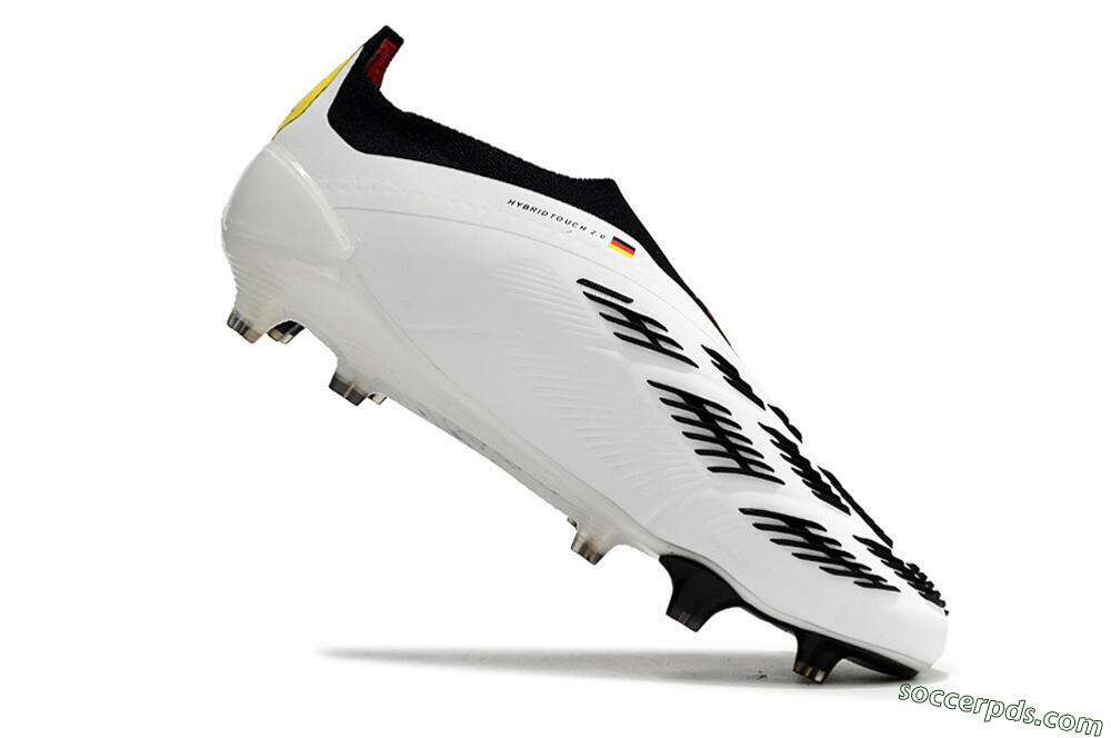 Adidas Predator+ Elite Laceless FG Low-Tops Football Boots - White/Yellow/Red/Black 4