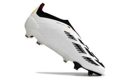 Adidas Predator+ Elite Laceless FG Low-Tops Football Boots - White/Yellow/Red/Black