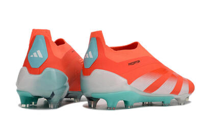 Adidas Predator+ Elite Laceless FG Low-Tops Football Boots - Red/White/Jade
