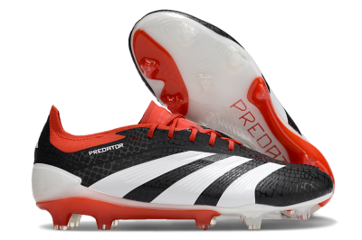 Adidas Predator Elite FG Low-Tops Football Boots - Black/White/Red