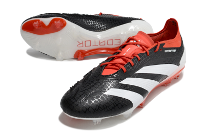 Adidas Predator Elite FG Low-Tops Football Boots - Black/White/Red