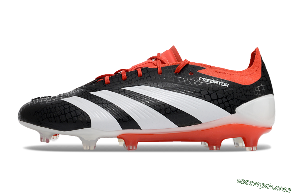 Adidas Predator Elite FG Low-Tops Football Boots - Black/White/Red 2
