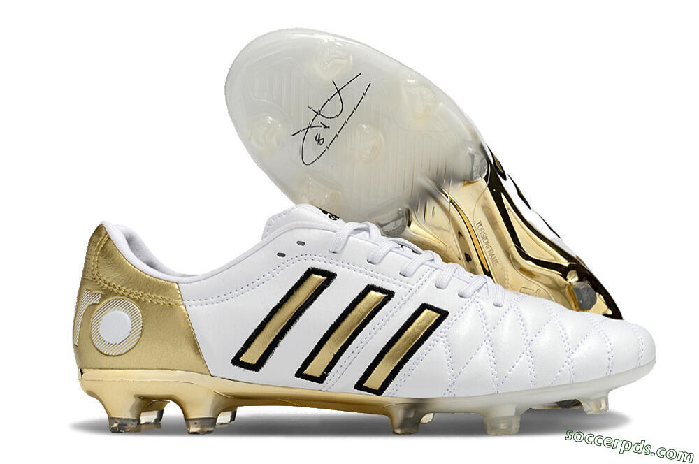 Adidas AdiPure 11Pro X PD25 Trx FG Low-Tops Football Boots - White/Gold/Black 1