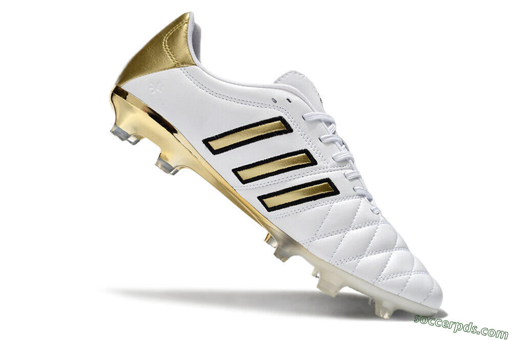 Adidas AdiPure 11Pro X PD25 Trx FG Low-Tops Football Boots - White/Gold/Black 4