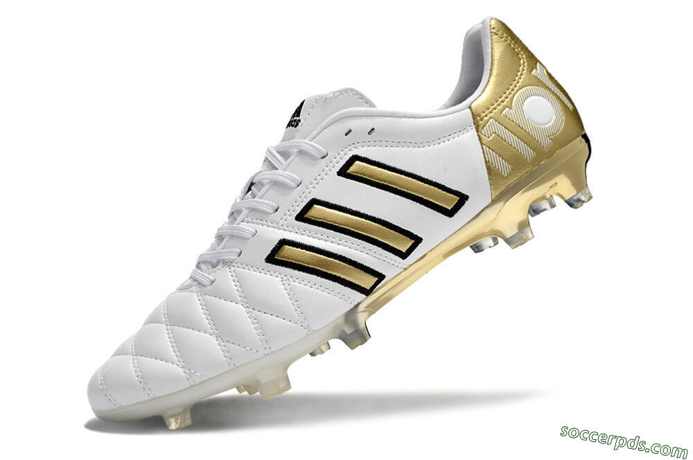 Adidas AdiPure 11Pro X PD25 Trx FG Low-Tops Football Boots - White/Gold/Black 5