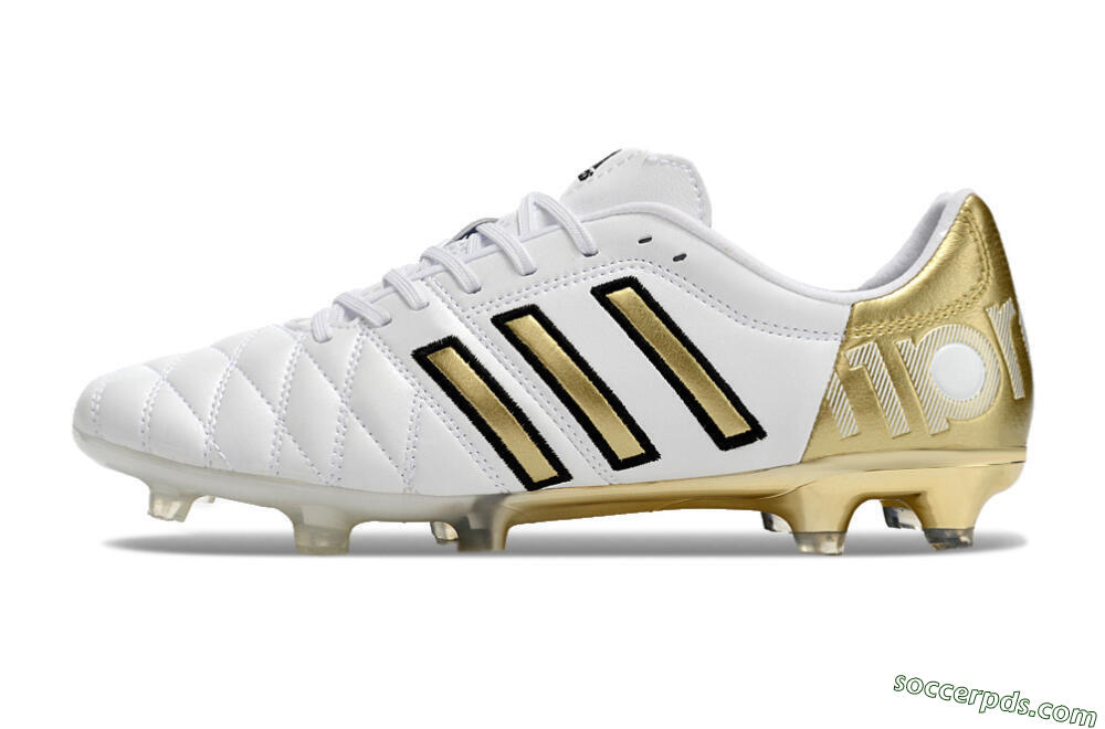 Adidas AdiPure 11Pro X PD25 Trx FG Low-Tops Football Boots - White/Gold/Black 2