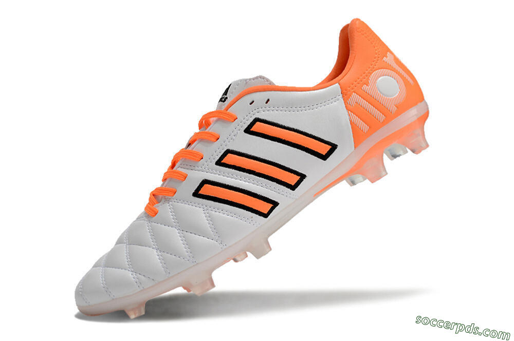 Adidas AdiPure 11Pro X PD25 Trx FG Low-Tops Football Boots - White/Orange/Black 5