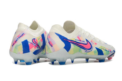Nike Phantom Luna Elite NU FG Low-Tops Football Boots - Beige/Blue/Yellow/Pink