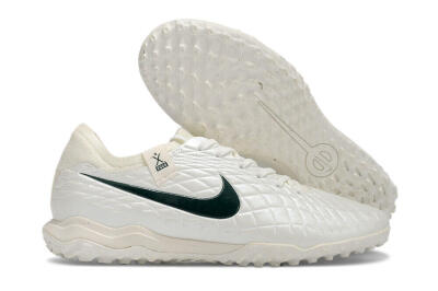 Nike Tiempo Legend 10 Pro TF Low-Tops Football Shoes - White/Green