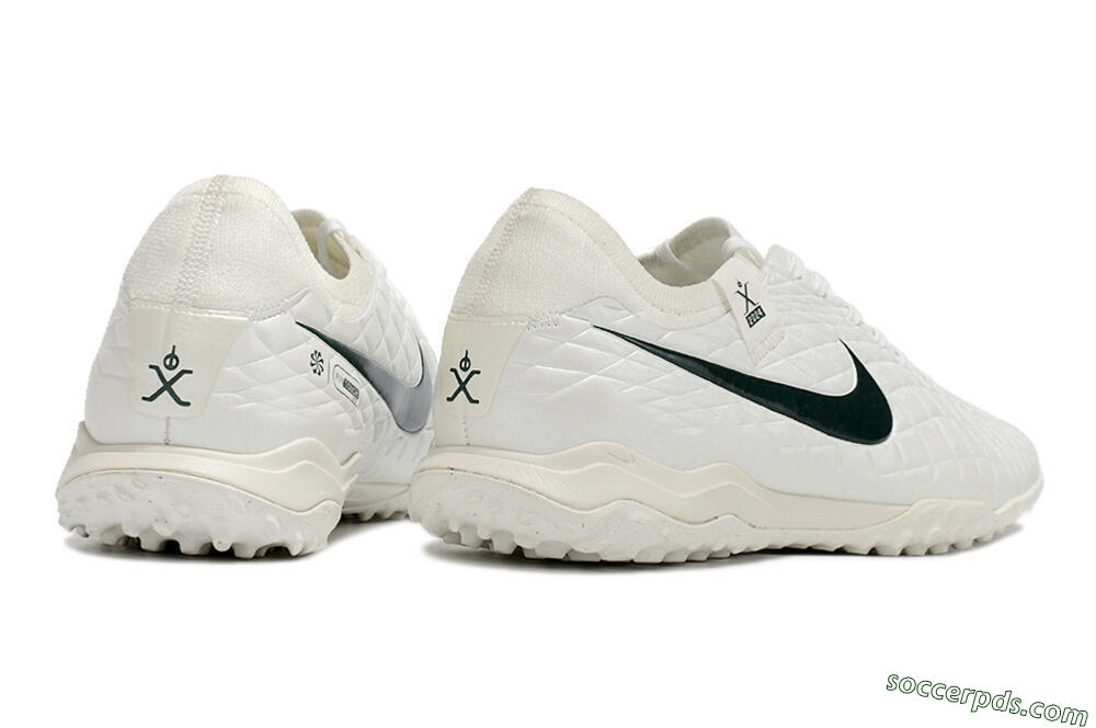 Nike Tiempo Legend 10 Pro TF Low-Tops Football Shoes - White/Green 6