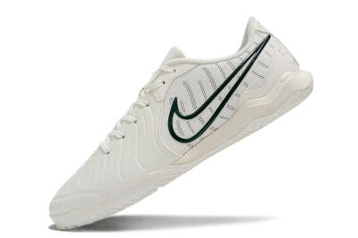 Nike Tiempo Legend 10 Academy IC Low-Tops Football Shoes - White/Green