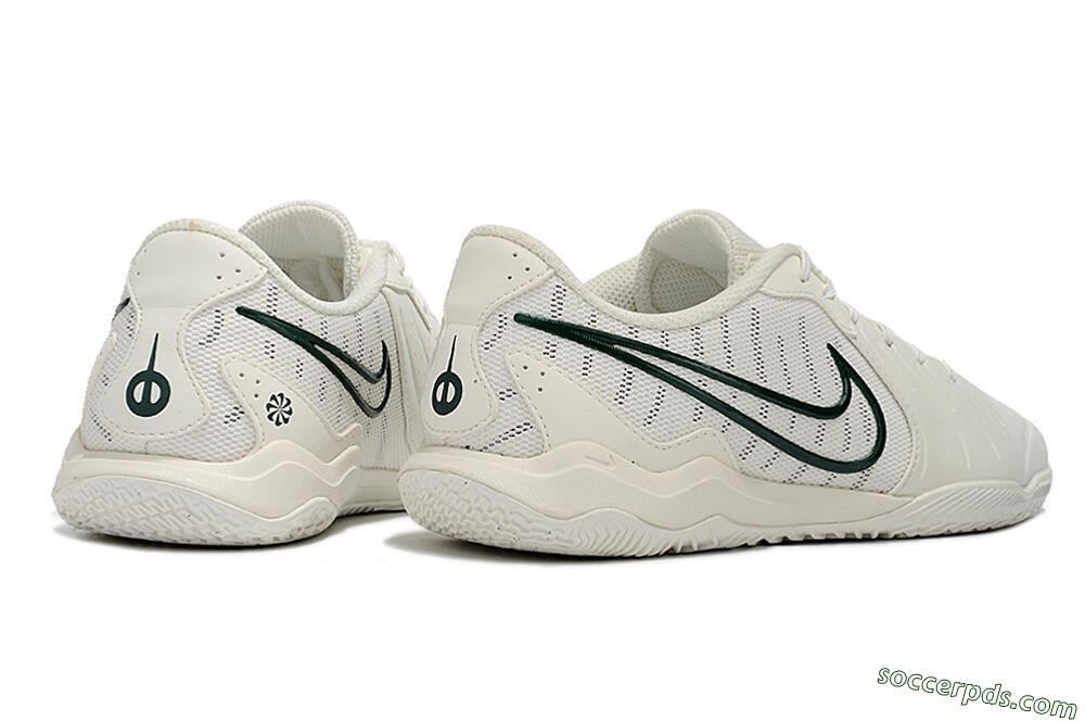 Nike Tiempo Legend 10 Academy IC Low-Tops Football Shoes - White/Green 6
