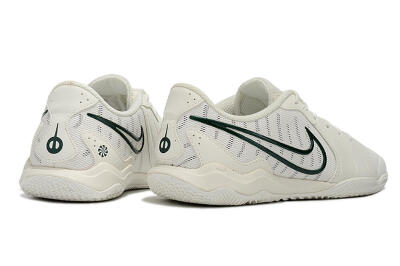 Nike Tiempo Legend 10 Academy IC Low-Tops Football Shoes - White/Green