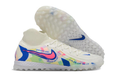 Nike Phantom Luna Elite NU TF High-Tops Football Shoes - Beige/Blue/Yellow/Pink