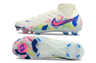 Nike Phantom Luna Elite NU FG High-Tops Football Boots - Beige/Blue/Yellow/Pink
