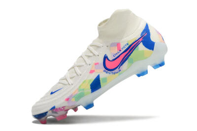 Nike Phantom Luna Elite NU FG High-Tops Football Boots - Beige/Blue/Yellow/Pink