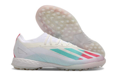 Adidas X Crazyfast.1 TF Low-Tops Football Shoes - White/Red/Jade