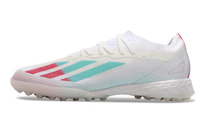 Adidas X Crazyfast.1 TF Low-Tops Football Shoes - White/Red/Jade