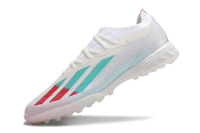 Adidas X Crazyfast.1 TF Low-Tops Football Shoes - White/Red/Jade