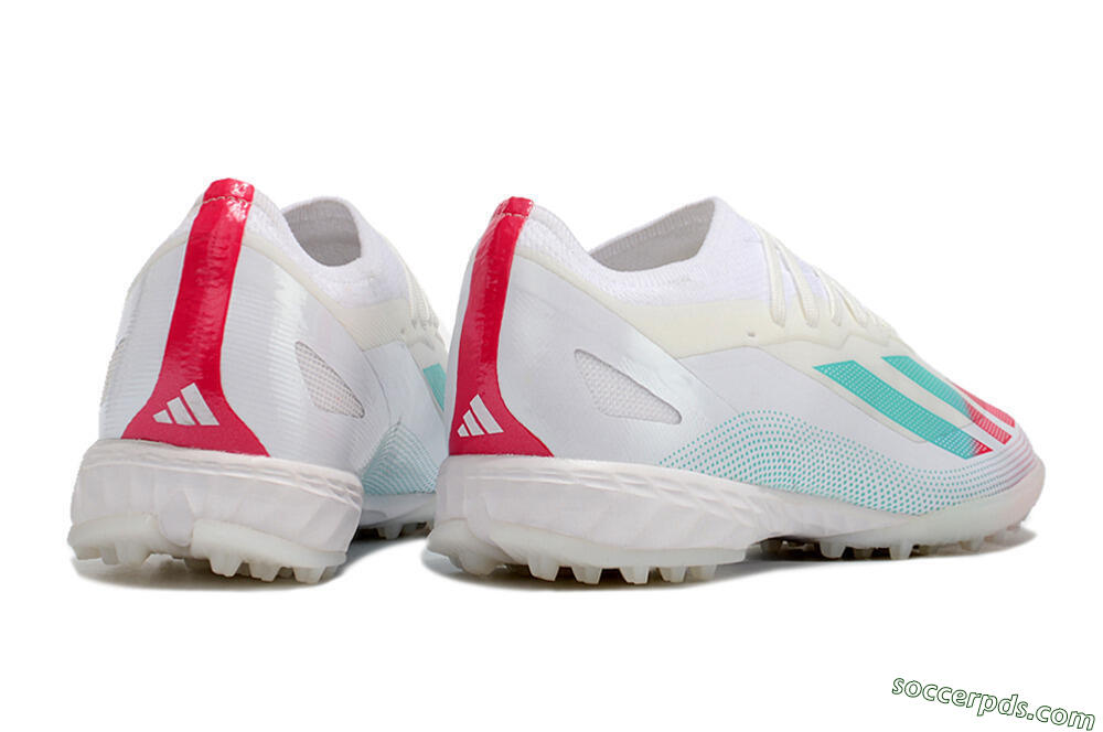 Adidas X Crazyfast.1 TF Low-Tops Football Shoes - White/Red/Jade 6