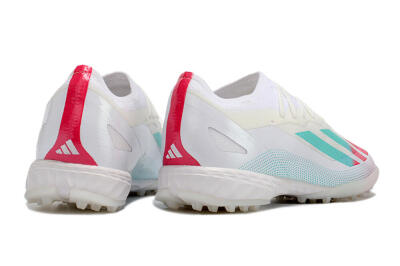 Adidas X Crazyfast.1 TF Low-Tops Football Shoes - White/Red/Jade