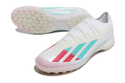 Adidas X Crazyfast.1 TF Low-Tops Football Shoes - White/Red/Jade