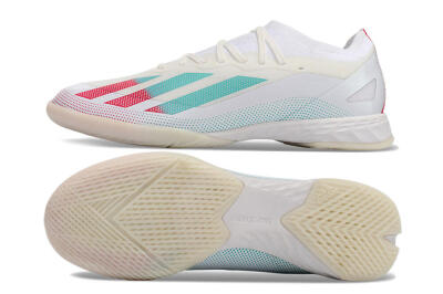 Adidas X Crazyfast.1 IC Low-Tops Football Shoes - White/Red/Jade