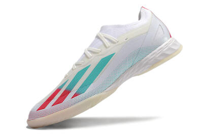 Adidas X Crazyfast.1 IC Low-Tops Football Shoes - White/Red/Jade