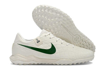 Nike Tiempo Legend 10 Academy TF Low-Tops Football Shoes - White/Green