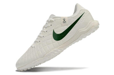 Nike Tiempo Legend 10 Academy TF Low-Tops Football Shoes - White/Green