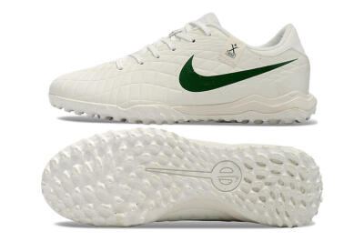 Nike Tiempo Legend 10 Academy TF Low-Tops Football Shoes - White/Green