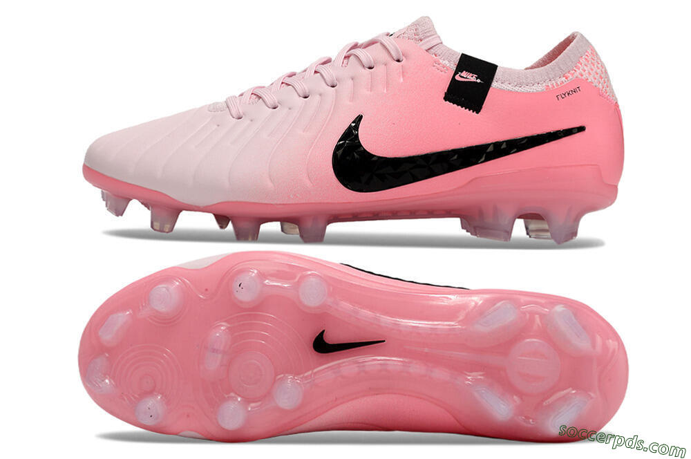 Nike Tiempo Legend 10 Elite FG Low-Tops Football Boots - Pink/Black 0