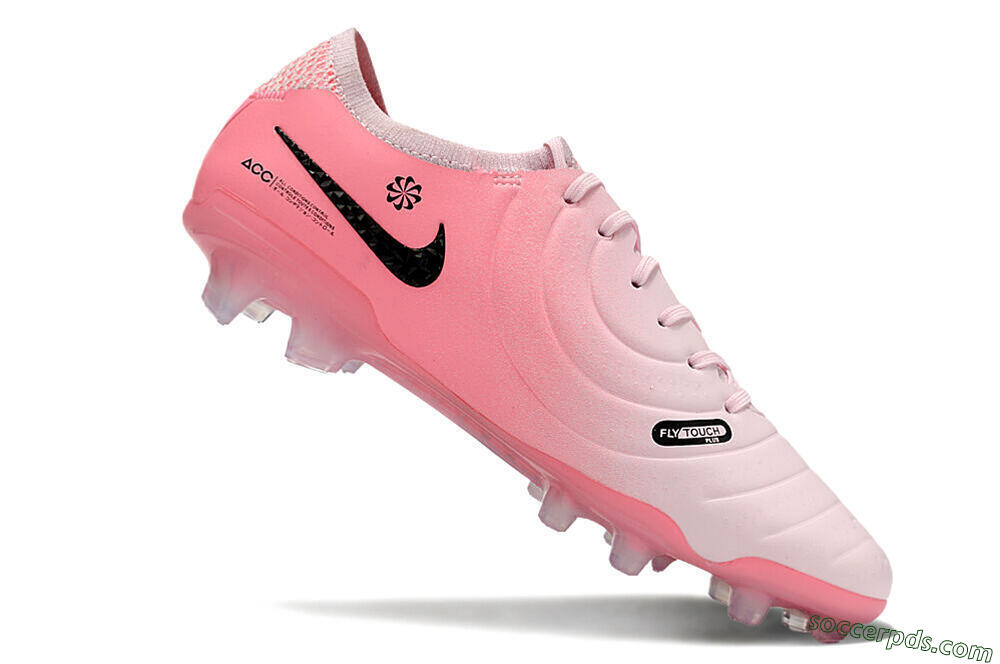 Nike Tiempo Legend 10 Elite FG Low-Tops Football Boots - Pink/Black 4