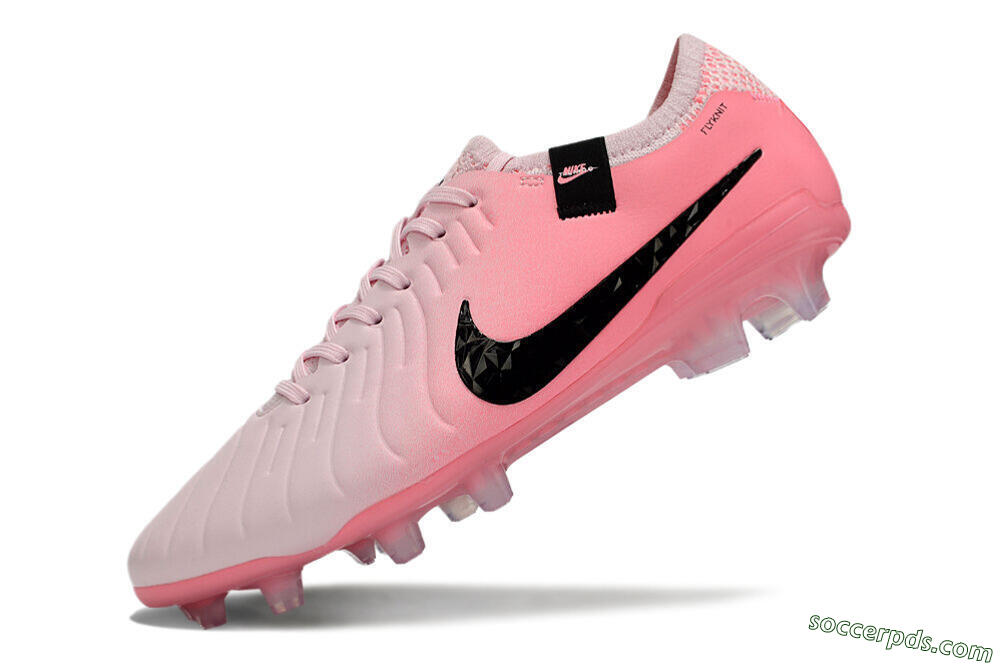 Nike Tiempo Legend 10 Elite FG Low-Tops Football Boots - Pink/Black 5
