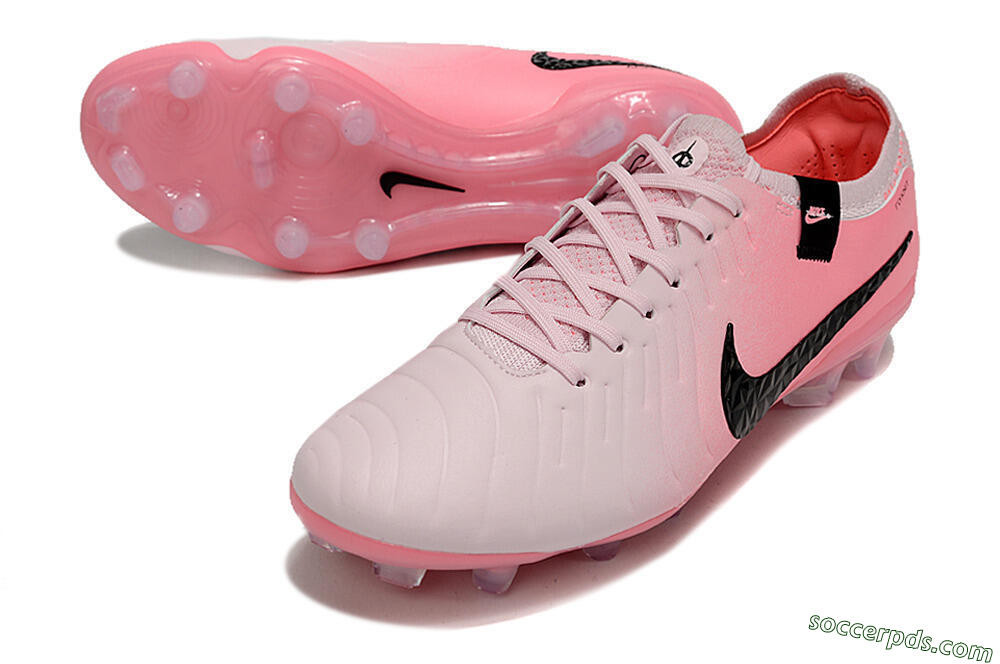 Nike Tiempo Legend 10 Elite FG Low-Tops Football Boots - Pink/Black 3