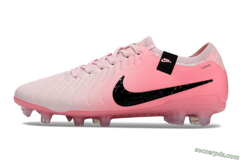 Nike Tiempo Legend 10 Elite FG Low-Tops Football Boots - Pink/Black 2