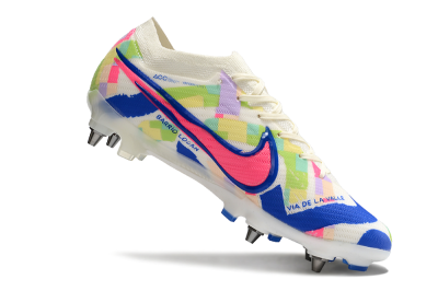 Nike Air Zoom Mercurial Vapor 15 Elite SG Low-Tops Football Boots - Beige/Blue/Yellow/Pink