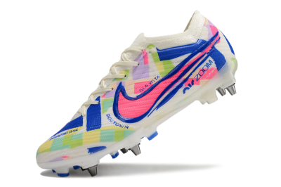 Nike Air Zoom Mercurial Vapor 15 Elite SG Low-Tops Football Boots - Beige/Blue/Yellow/Pink