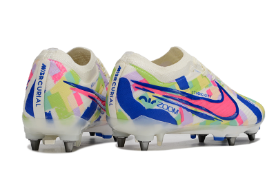 Nike Air Zoom Mercurial Vapor 15 Elite SG Low-Tops Football Boots - Beige/Blue/Yellow/Pink