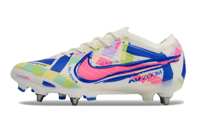 Nike Air Zoom Mercurial Vapor 15 Elite SG Low-Tops Football Boots - Beige/Blue/Yellow/Pink
