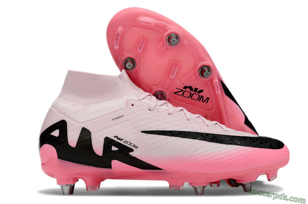 Nike Air Zoom Mercurial Superfly 9 Elite SG High-Tops Football Boots - Pink/Black 1